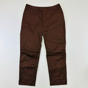 Comrags rich brown ruched knee ankle pant Small